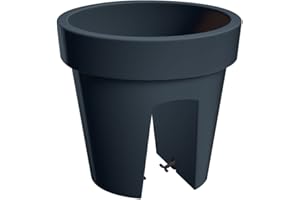 ‎ERHARD-TRADING Erhard-Trading Balkonkasten Altea Geländertopf Blumenkasten Blumentopf Geländer oval rund bunt (rund, anthrazit)