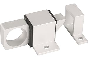 Amig - Pasador de Sobreponer para Ventanas Mod.960 - Pestillo de Perno Apto para Cierre Horizontal o Vertical - De Aluminio con Acabado Plateado - 22 x 40 mm - Incluye Tirafondos