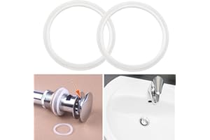 GUNWON 2pcs O-Rings Seal Rubber Gasket,Bath Plug Seal,Sink Waste Basin Click Plug Clear Rubber Rubber Seal Washer Gasket For Push-Type Pop Up Sink Drain Plug Metal Basin Plugs(31/39mm)