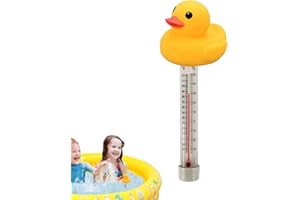 FCALVY Sysdisen Thermomètre Flottant Canard | température Piscine Canard,avec Un thermomètre Piscine en Train couler Mignon éclats cormince pour la Maison