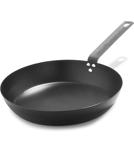 de Buyer Crêpepan Carbone PLUS crêpe zwaar ijzer staal - 24 cm-5120.24, ijzerstaal, zilver, diameter 24 cm