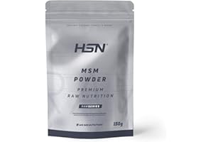 MSM en Poudre de HSN | Méthylsulfonylméthane | Santé pour les Os et Articulations | Forme biodisponible de soufre en poudre, Végétalien, Sans Gluten, Sans Lactose, 150g