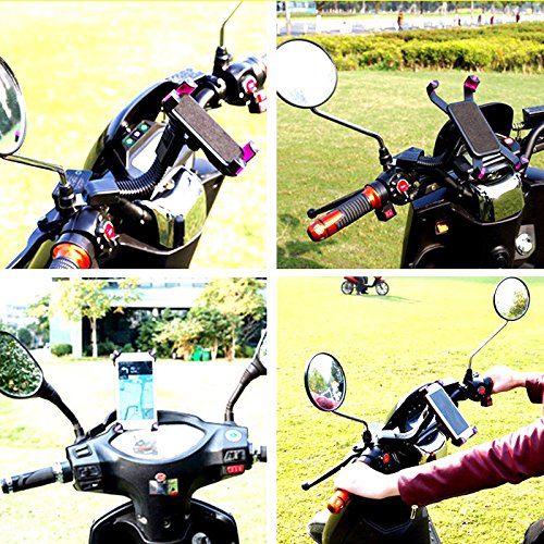 Supporto porta cellulare smartphone regolabile moto scooter vespa su specchio specchietto retrovisore regolabile snodato