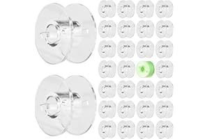 GZGXKJ 30 Pcs trasparente plastica Rocchetti per Macchina da Cucire per macchine da cucire Alfa, Singer, Brother, Juki, Elna