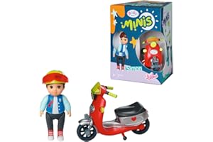 BABY born Minis Set avec Simon & son Scooter 906118 - Poupée de 7 cm avec des accessoires exclusifs & corps mobile pour un jeu réaliste - Convient aux enfants de 3 ans+