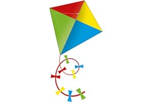 Günther Flugspiele 1164 - Quadro Cometa de un Hilo, Aprox. 70 x 70 cm, Cometa Infantil de poliéster Robusto, Incl. Mango y Cuerda, Juguete de Exterior para niños a Partir de 6 años