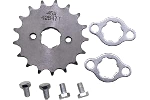 TRKIMAL Pignon de chaîne de moteur de moto - Petites dents de rechange - Pour 50 cm³ 70 cc 90 cc 110 cc 125 cc 140 cc 160 cc Dirt Pit Bike Mini Bike, TaoTao, Roketa, Coolster, Sunl, ATV, Quad (428-17T, 20 mm)