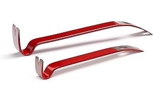 Lot de 2 pieds de biche (190mm et 380mm) de Hultafors I Barres de levier multifonction pratique I Extracteur de clous robustes et durables pour le travail du bois et bien plus encore I 827015