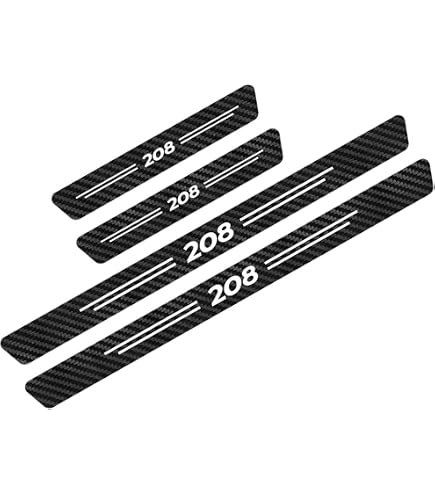 Protezione Battitacco In Fibra Di Carbonio Per Peugeot GT, GTI, GT Line – Kit 4 Pezzi Anti-Graffio Per Soglie Porte
