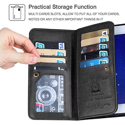 iPhone 6/6s Case,iPhone 6/6s Detachable Wallet Case,Soundmae Multi-function 2-in-1 Magnetic Separable Removable PU Leather Wallet Case Flip Cover With Credit Card Holder for iPhone 6/6s[Black]