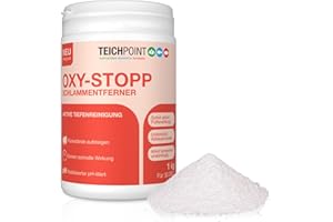 Teichpoint Oxy-Stopp Schlammentferner 1kg | Aktivsauerstoff gegen Teichschlamm, Laub und Ablagerungen | Für Koi- und Gartenteiche | Reichweite bis 30.000 Liter