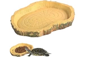 KSJEHW 2 Pezzi Teca per rettili Bacino idrico del Bacino Alimentare Reptile Growth terrario rettili Lunghe dritte/Curve per criceti, tarantole, Draghi barbuti, Tartarughe,Geco leopardino,Serpente