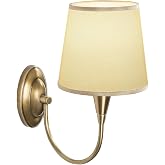 Amber LED Şık Eskitme Metal Aplik E27 Duvar Lambası 16x28x31 cm Yatak Odası ve Salon Aydınlatma, Bej-3031