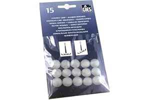 sufe Kerzenhalter - 15 Wachsplättchen für Kerzen - Weiß - dekorativ