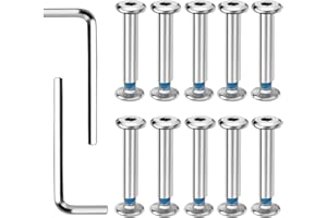 DTYGUIXE 12 Tornillos para Ruedas de Patines y 2 Llaves Tornillos para Patines en Línea de Hierro Accesorios para Patines Recambios para Reparar Ruedas de Patines en Línea Ruedas de Maleta
