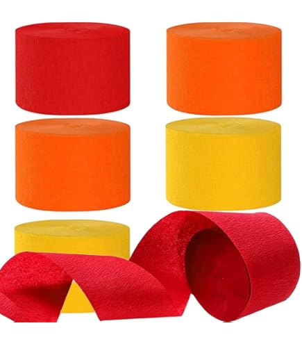 OOTSR 8 Nouvelle Année Crêpé Papier Banderoles Crêpé Papier Pour