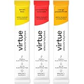 Virtue Electrolytes Hydration Sachets - Zero Sugar | 6 Electrolytes, Hydrating Salts, Vitamin C (Pack of 12, Variety Pack)