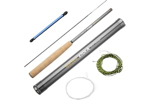 SeaQuest Caña de Pesca Tenkara Rod Viajero Portátil Elástica Poste de Fundición con Tubo de Almacenamiento