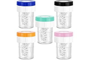 Sibba 5/10pcs Manuale Lens Cleaner Contatto Lens Caso Portatile Rotativo Contenitore di Pulizia Delle Lenti A Contatto Uso Quotidiano, Multicolore, 1.89 × 1.34 × 1.34 inches, moderno