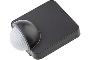 HUBER Motion 80 - Detector de movimiento por infrarrojos (180°, IP65, 230 V, apto para iluminación en superficie, sensor de movimiento, color antracita)