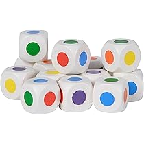 6 Stück Würfel Set Bunt | 25mm Acryl Farbwürfel Für Brettspiele & Unterricht