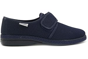 EMANUELA 5254 - Blu Pantofole Uomo in Tessuto con Strappo Lavabili in Lavatrice A 30 Gradi