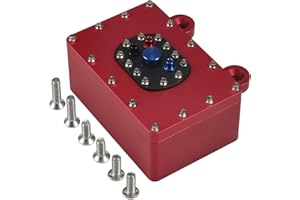 POWMOK 1/10 RC Crawler Receiver Box CNC Aluminum Scale Fuel Cell Receiver Box 60 * 40 * 26mm for 1/10 RC Crawler Rigs SCX10 PRO Capra RR10 VS4-10 Phoenix TRX4 TF2 CC01 Upgrades (Receiver Box Red)