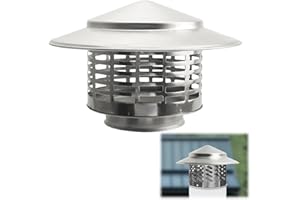 YushengTai Copertura per camino, copertura per camino, in acciaio inox, copertura per canna fumaria, protezione per uccelli, cappa aspirante, copertura dell'aria di scarico (75 mm)