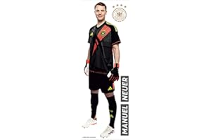 K&L Wall Art DFB Wandsticker Deutsche Nationalmannschaft Wandtattoo Fußballspieler Logo Fußball Trikot - Offizielles Lizenzprodukt (Neuer, 30x90 cm, DFB)