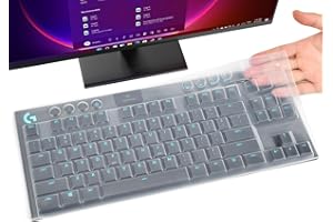DAMMOMKO Tastaturabdeckung für Logitech G915 TKL Tenkeyless Lightspeed Wireless RGB mechanische Gaming-Tastatur, Logitech G915 TKL Silikon-Tastaturschutz, transparent