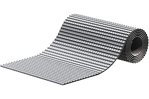 SAREI HAUS- UND DACHTECHNIK Sarei Kaminanschlussband grau, Wandanschlussband, 300 mm x 5m, selbstklebend, Dach, Kamin, Wand, Schornstein, Alu-Flex, formfähig, für dichte Anschlüsse