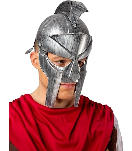 Casco De Guerrero Medieval Widmann – Plateado, Talla Única – Accesorio De Disfraz De Caballero Para Carnaval Y Fiestas De Disfraces