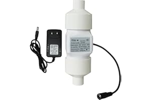 TTIILOE Ventilador Extractor de conductos de 50mm con Interfaz de tubería de PVC de 20mm, soplador de ventilación de circulación de Aire de 22CFM, Amplificador de difusor de Aire de 6W 12V