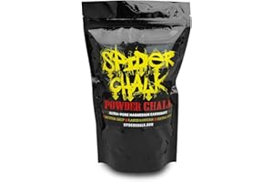 spider chalk Loose Weightlifting Chalk - Premium Quality Loose Chalk for Rock Climbing, Cross Fitness Training, and Gymnastics, Grip Enhancer, 99% Pure Loose Chalk, Made in The USA
