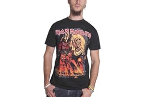 Iron Maiden Men Number of the Beast Graphic Short Sleeve T-Shirt