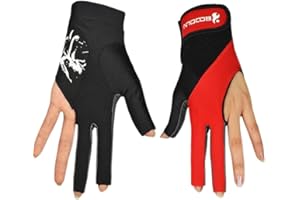 FULLANT Billard-Handschuhe, 3 Finger, linke Hand, Lycra, Billard-Handschuhe, Snooker-Instrumente, Billard-Zubehör, 2 Stück