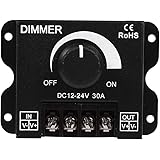 Nikou Switch Dimmer Controller - 12V-24V 30A Interruttore a LED Dimmer Controller Funzionamento manuale for strisce luminose 