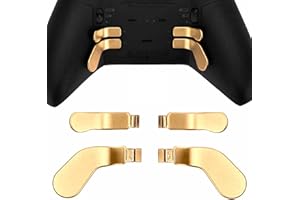 Ceozon Replacement Back Paddles 4 pcs Metal Stainless Steel Trigger Locks for Xbox One Elite Controller Series 2 Xbox One Elite Back Buttons Accessories Gold