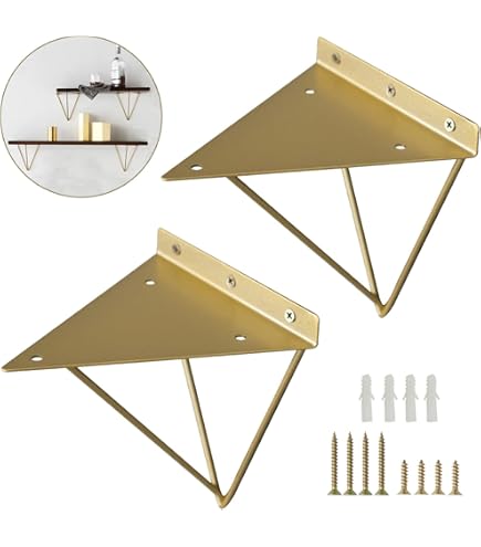 Support Etagere Triangle,Triangle En Métal Flottant,Flottant Equerre Etagere Mural Dissimulés,Avec Vis,pour Déco Salon(Blanc)4pcs - Maison