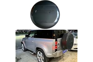 FENQING-Y Protector de cubierta de neumático de repuesto compatible con Land Rover Defender 90 110 130 2 puertas 4 puertas 2020 2021 2022 2023 plástico ABS, gris carpato