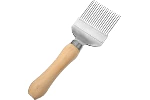 YARDWE Edelstahl Entdeckelungsgabel Imkereiausrüstung Bienenzucht Nadel Bienen Honig Kamm für Imker Werkzeuge