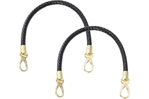 mellystore 2pcs Taschengriffe Leder Schwarz Henkel für Taschen DIY Taschengriffe Taschengurt Handtasche Riemen Taschenhenkel Ersatz Griff zum Herstellen ​Handtaschenherstellung Geldbörsen 40 cm