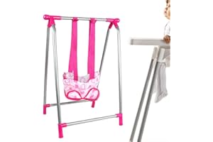 Tebinzi Poussette pour, Jeu, Ensemble Jeu rôle pour bébé Nouveau-né | Accessoires bébé Poussette, balançoire, Chaise berçante, Chaise Haute, lit