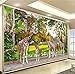 Produktbild Rureng Große Benutzerdefinierte Fresko Tiere Welt Giraffe Home Und Forest Cubes 3D 3D Wände Wandbilder 3D Tapete-120X100Cm