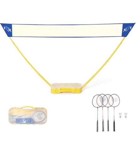 Set Sportivo 5 In 1 DeAO - Con Rete, Racchette E Palline | Per Tennis, Badminton E Squash - Foto 4