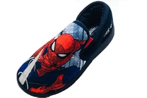 Marvel Boys Spiderman Slippers, Blue, Size 8-2