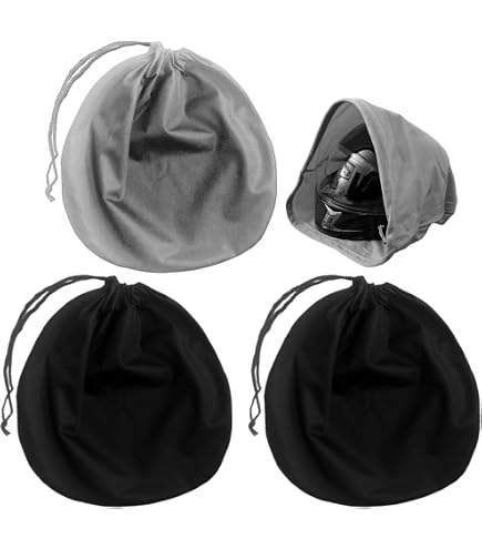 Lot De 2 Housses De Casque – Polyester, Cordon De Serrage, 47x43 Cm, Pour Moto, Vélo, Ski, Hockey, Foot
