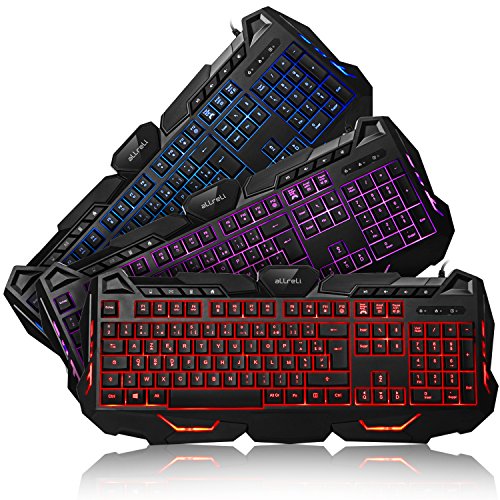aLLreLi-K617-Clavier-Gaming-USB-Rtroclair-LED-3-Couleur-FR-Layout-Azerty