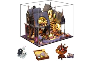 HJBHDOLL Magic Castle - Kit de casa en miniatura para bricolaje, modelo de rompecabezas de muebles de casa de muñecas hecho a mano, escala 1:24, regalo creativo de habitación para niños, adolescentes, regalo