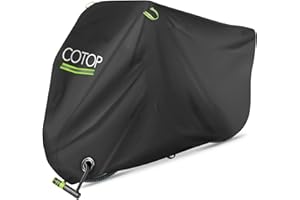 ‎COTOP COTOP Bicycle Cover Waterproof 210T Nylon, High-Quality Bicycle Tarpaulin Weatherproof 200 x 80 x 110 cm, Bicycle Tarpaulin with Anti-Theft Hole, Carry Bag, Cover Scooter, E Bikes
